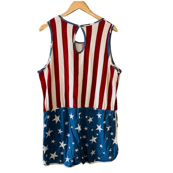 Junk Food July 4 USA Stars And Stripes Romper Size XXL - Picture 3 of 8